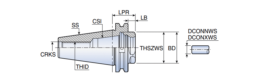 DIN69871 50 ER 40 SHORT